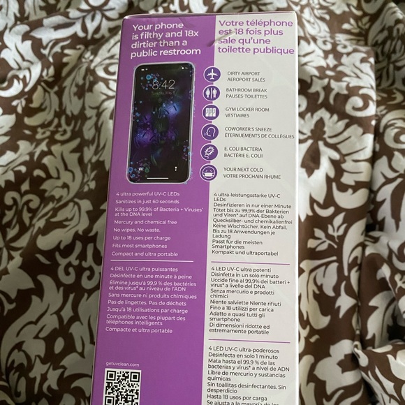 Homedics UV Clean Portable Sanitizer Bag – Rechargeable UV Light Sanitizer Box - Picture 10 of 11